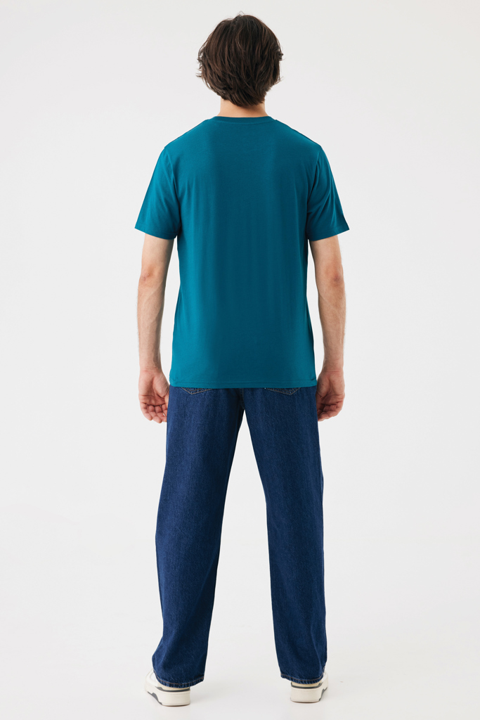 IQONIQ Brett gerecycled katoen t-shirt, dark teal