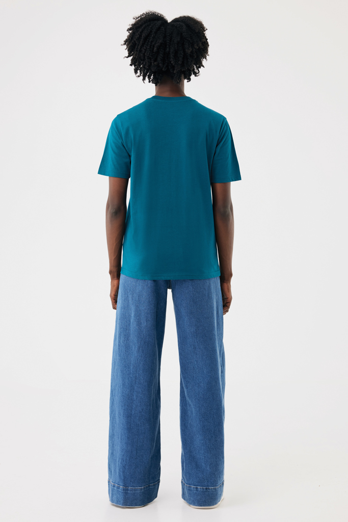 IQONIQ Brett gerecycled katoen t-shirt, dark teal