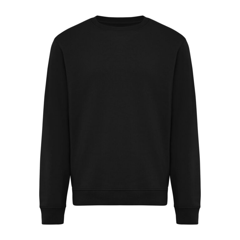Sudadera de cuello redondo de algodón reciclado Torla IQONIQ, negro