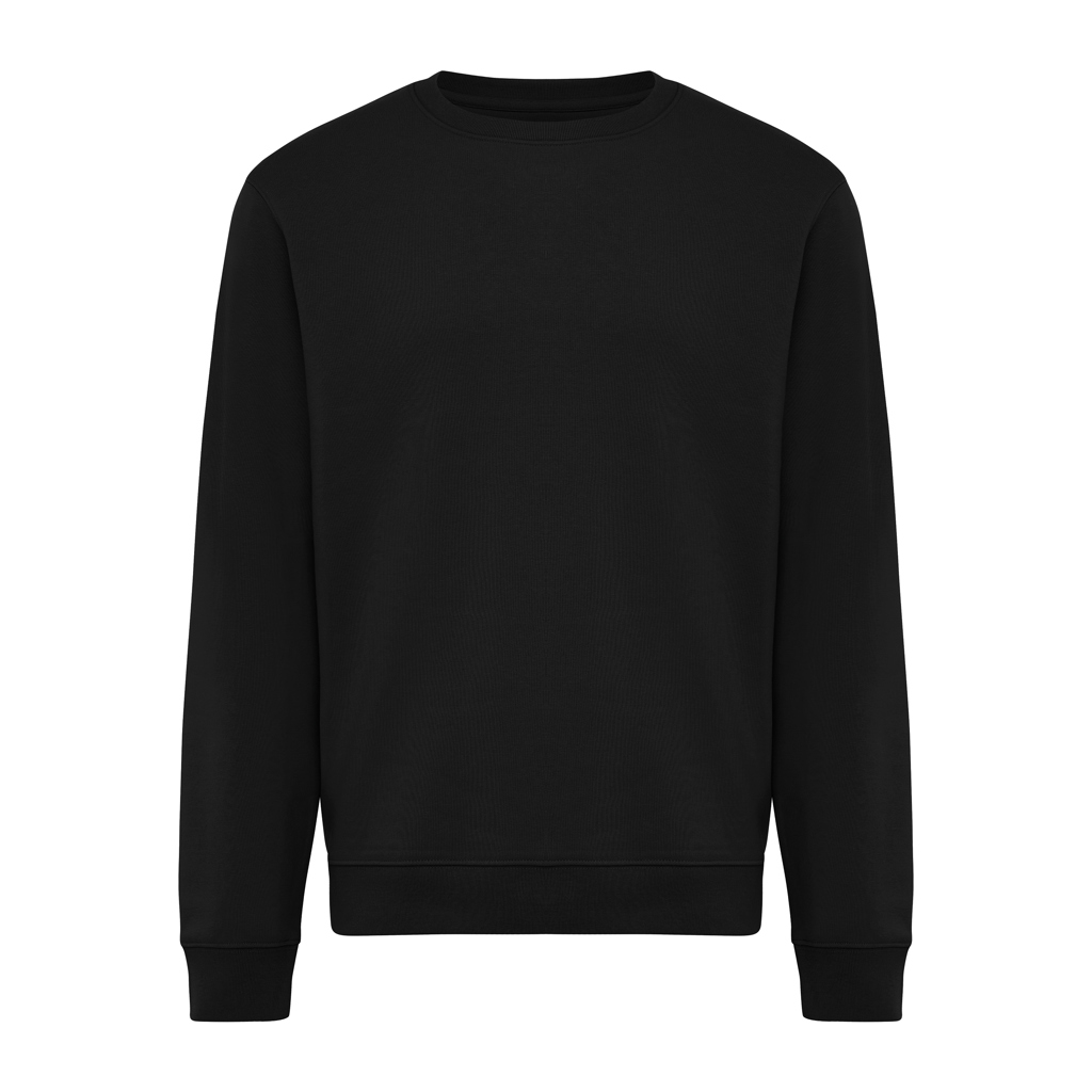 Sudadera de cuello redondo de algodón reciclado Torla IQONIQ, negro