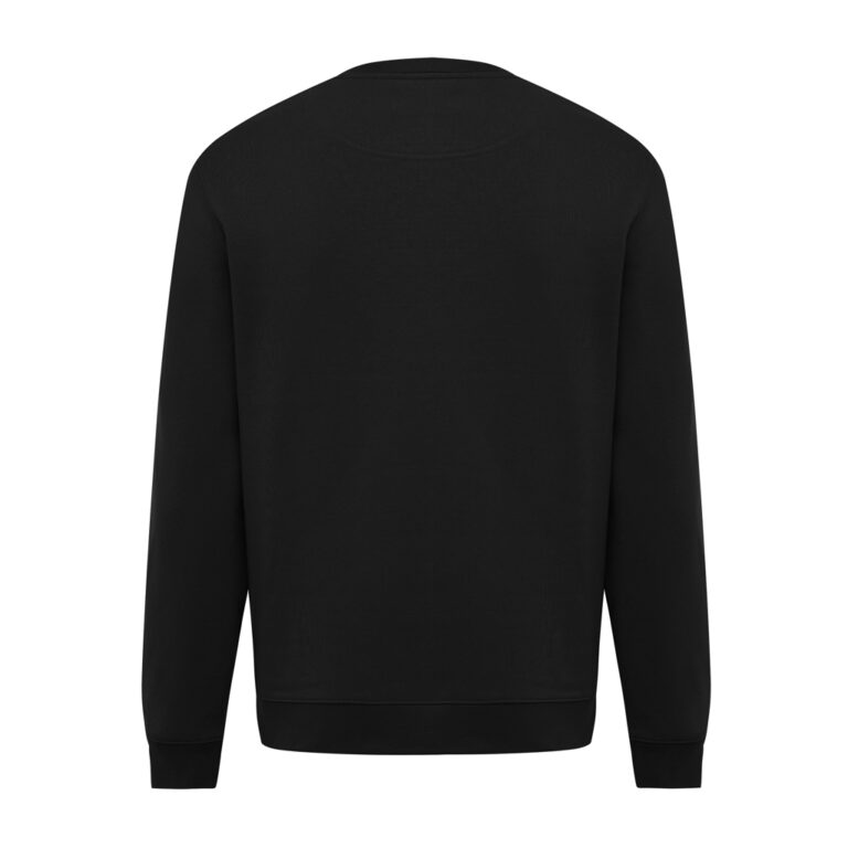 Sudadera de cuello redondo de algodón reciclado Torla IQONIQ, negro