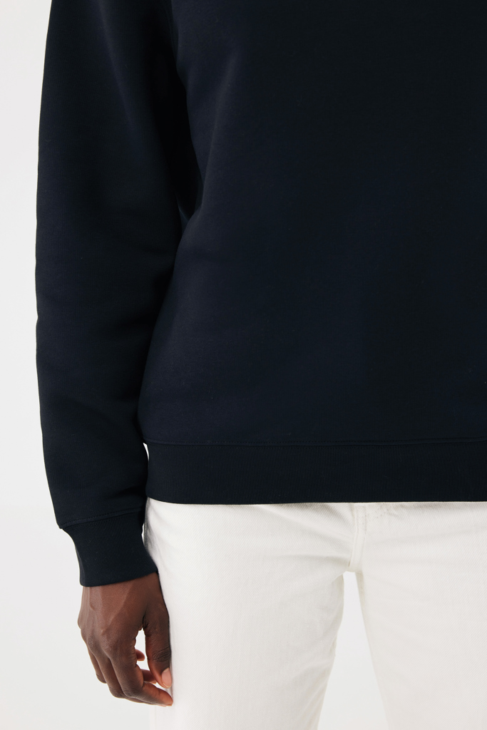 Sudadera de cuello redondo de algodón reciclado Torla IQONIQ, negro