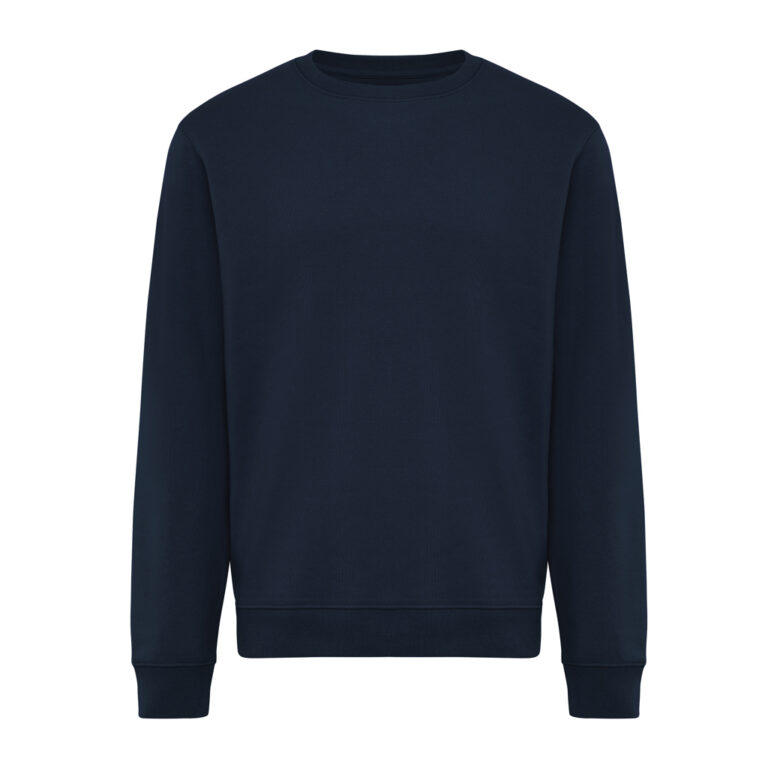 Sudadera de cuello redondo de algodón reciclado Torla IQONIQ, azul marino