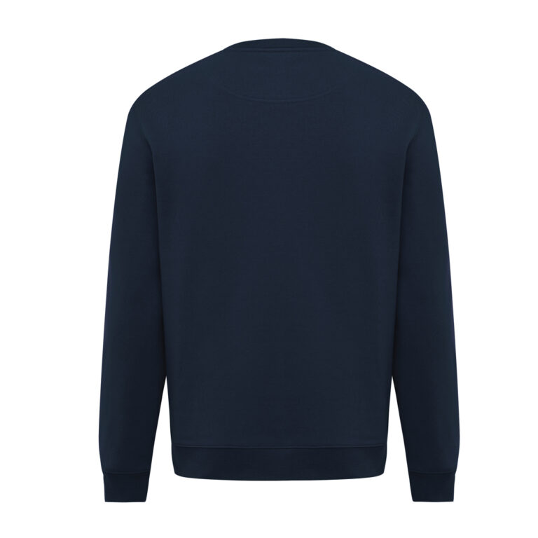 Sudadera de cuello redondo de algodón reciclado Torla IQONIQ, azul marino