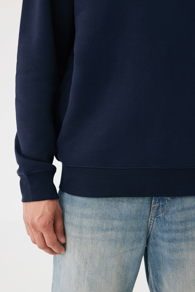 Sudadera de cuello redondo de algodón reciclado Torla IQONIQ, azul marino