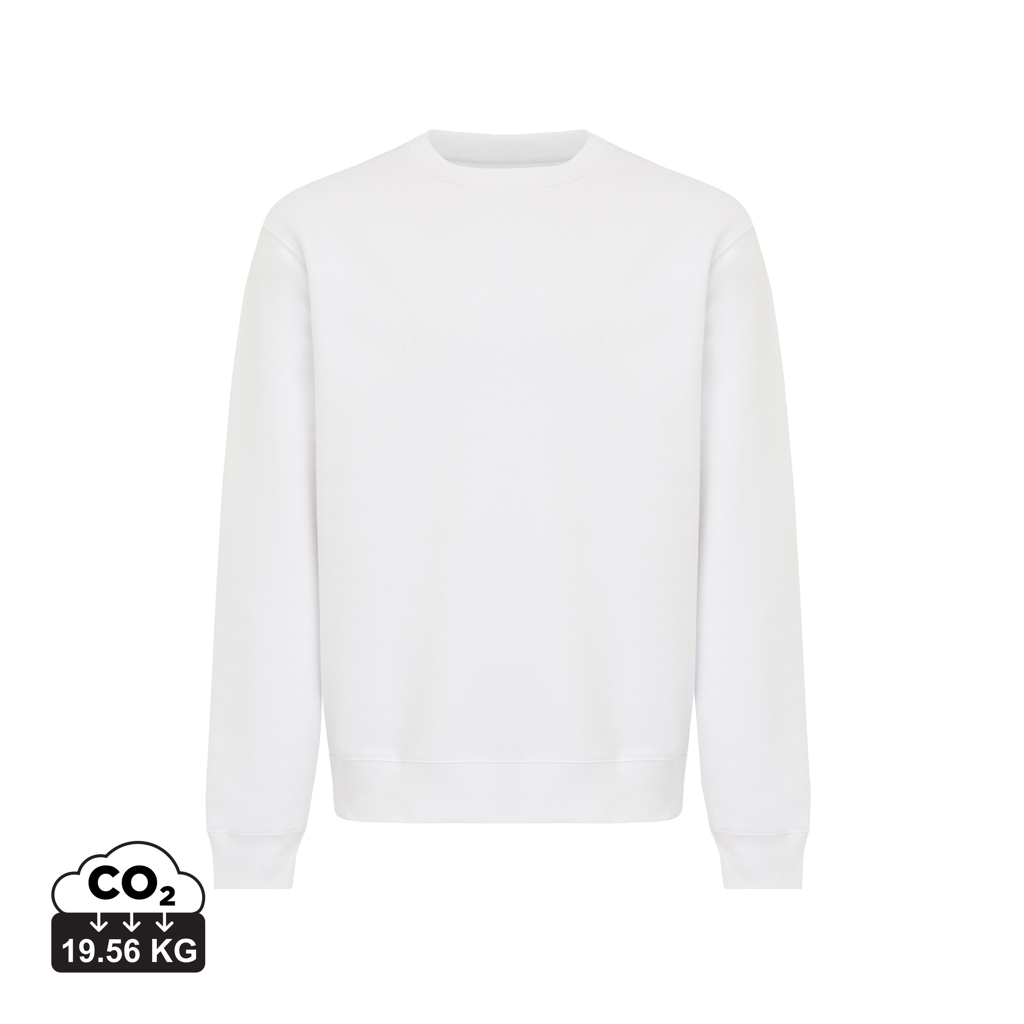 Sudadera de cuello redondo de algodón reciclado Torla IQONIQ, recycled white