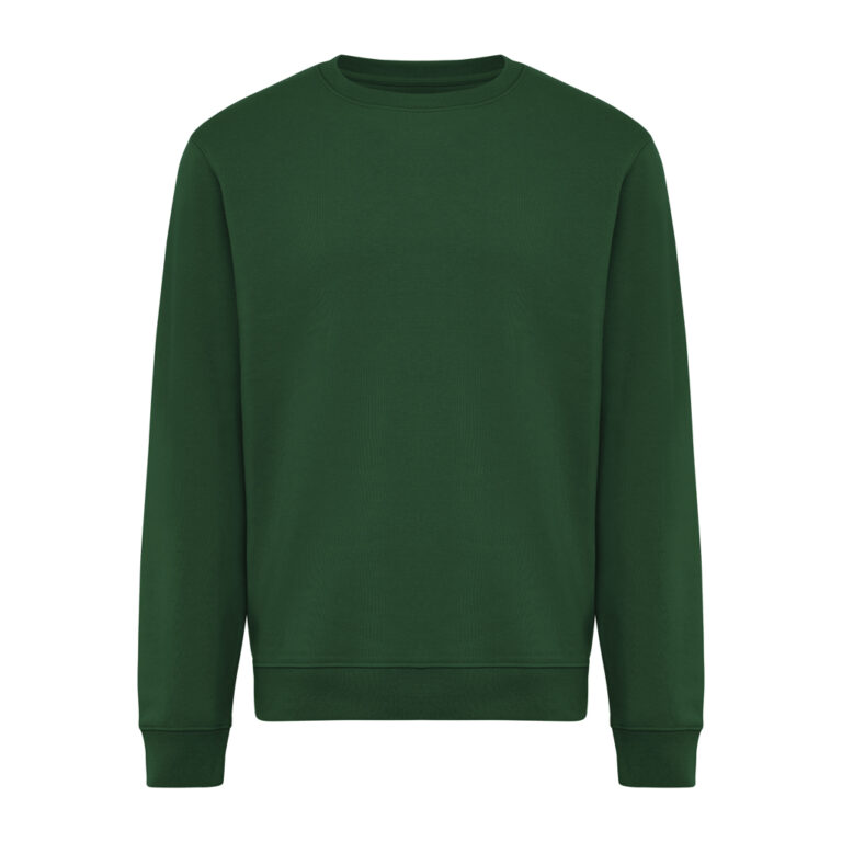 Sudadera de cuello redondo de algodón reciclado Torla IQONIQ, forest green