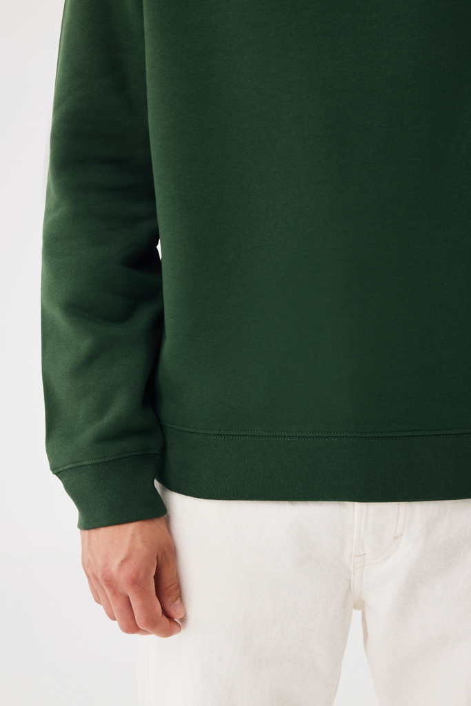 Sudadera de cuello redondo de algodón reciclado Torla IQONIQ, forest green