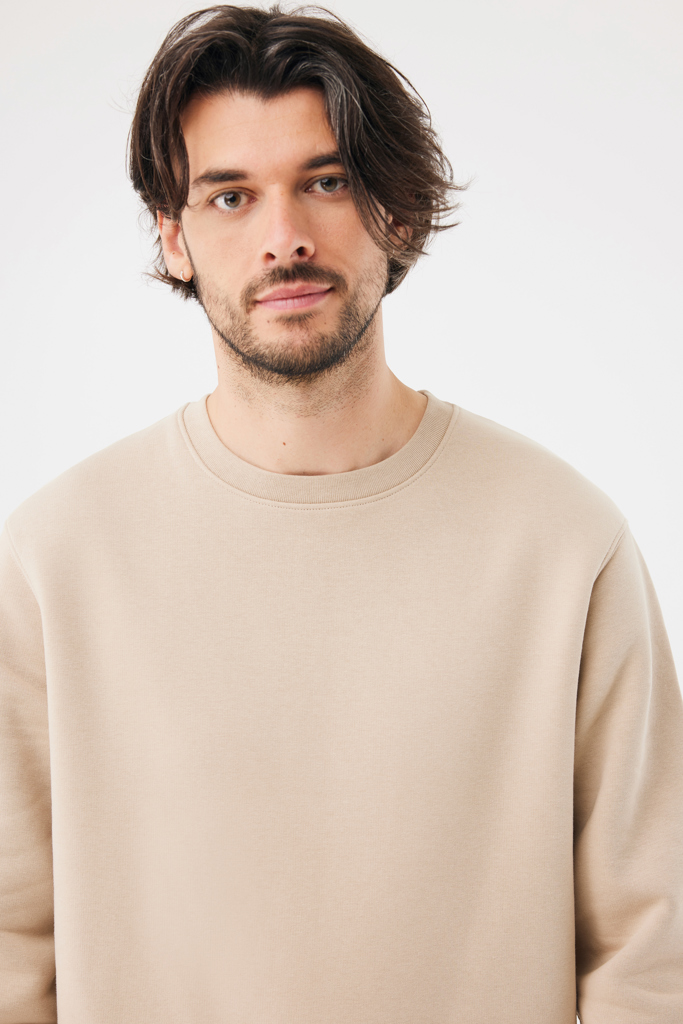Sudadera de cuello redondo de algodón reciclado Torla IQONIQ, desert