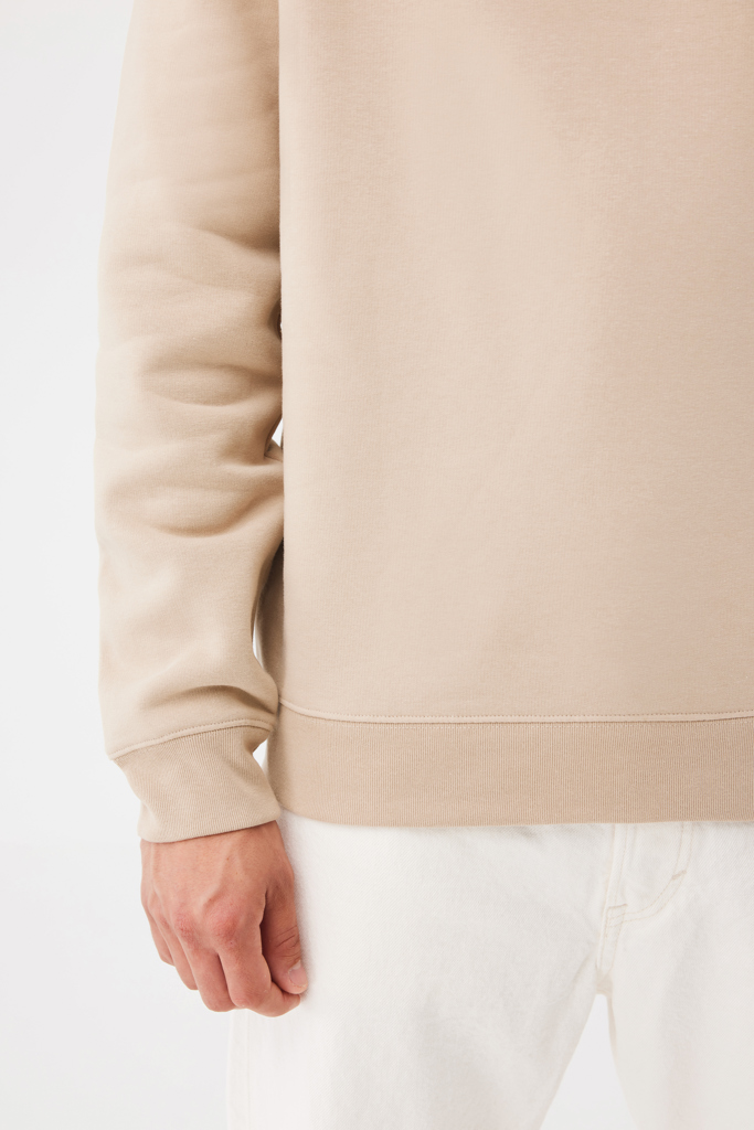 Sudadera de cuello redondo de algodón reciclado Torla IQONIQ, desert