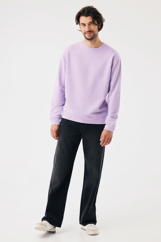 Sudadera de cuello redondo de algodón reciclado Torla IQONIQ, lavender