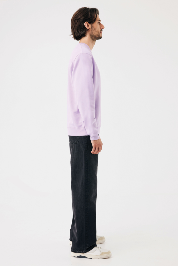 Sudadera de cuello redondo de algodón reciclado Torla IQONIQ, lavender