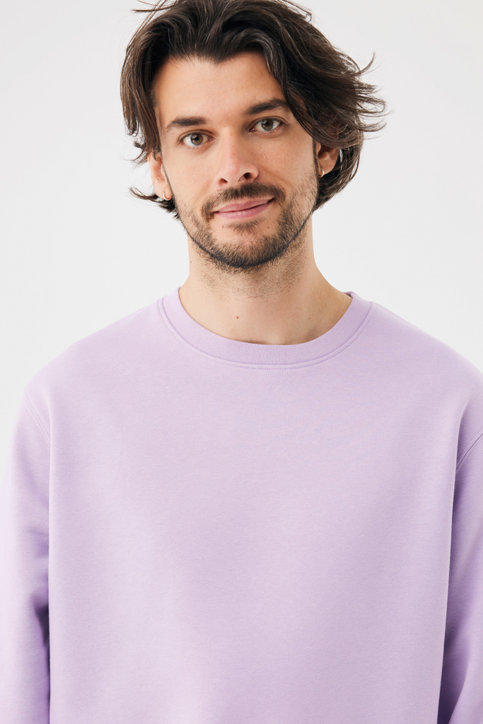 Sudadera de cuello redondo de algodón reciclado Torla IQONIQ, lavender