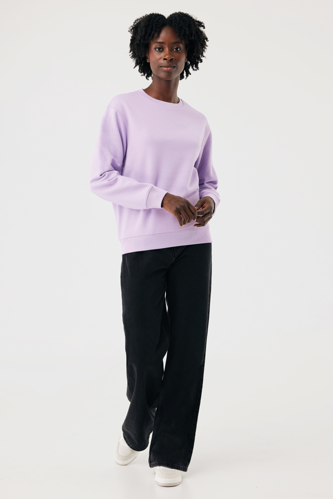 Sudadera de cuello redondo de algodón reciclado Torla IQONIQ, lavender
