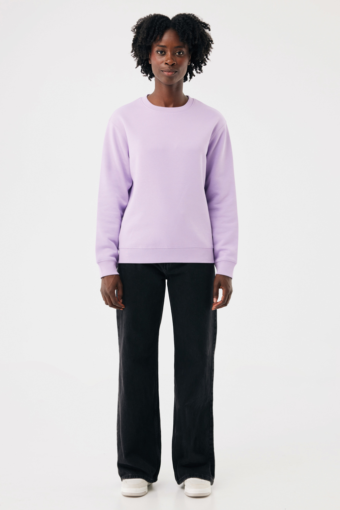 Sudadera de cuello redondo de algodón reciclado Torla IQONIQ, lavender