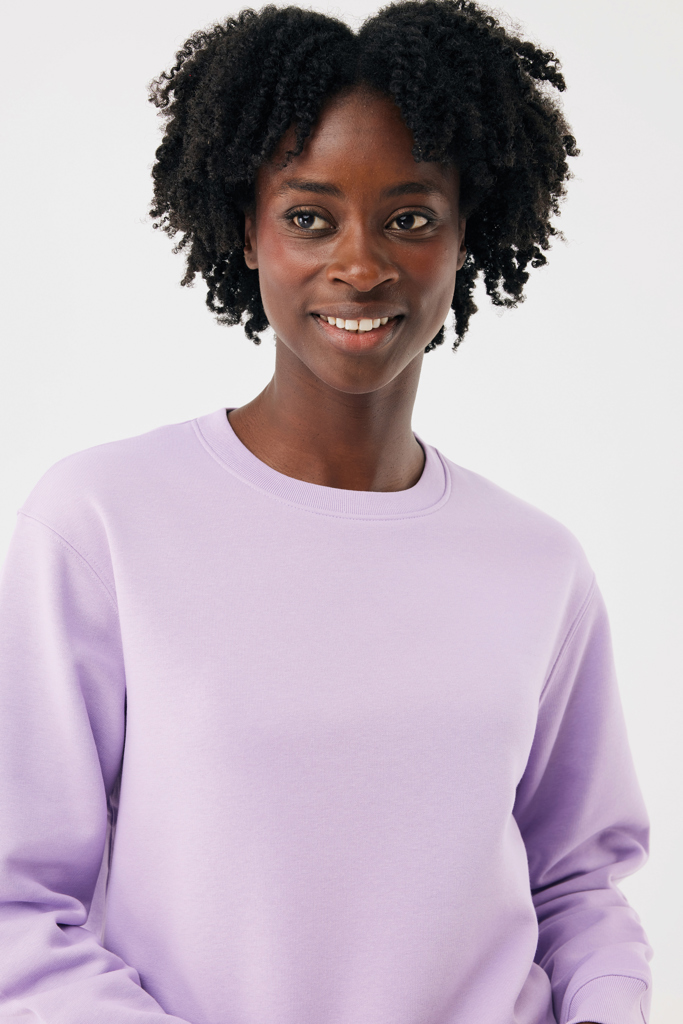 Sudadera de cuello redondo de algodón reciclado Torla IQONIQ, lavender