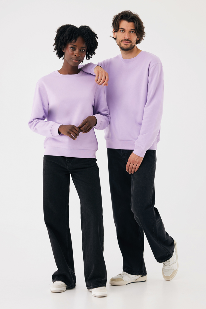 Sudadera de cuello redondo de algodón reciclado Torla IQONIQ, lavender