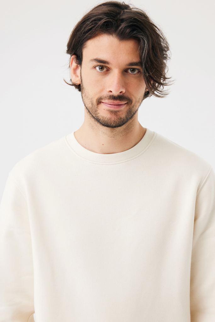 Sudadera de cuello redondo de algodón reciclado Torla IQONIQ, natural raw