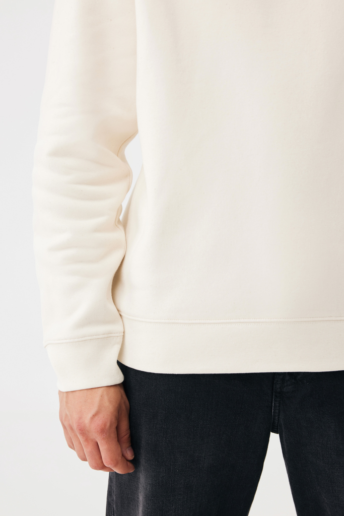 Sudadera de cuello redondo de algodón reciclado Torla IQONIQ, natural raw