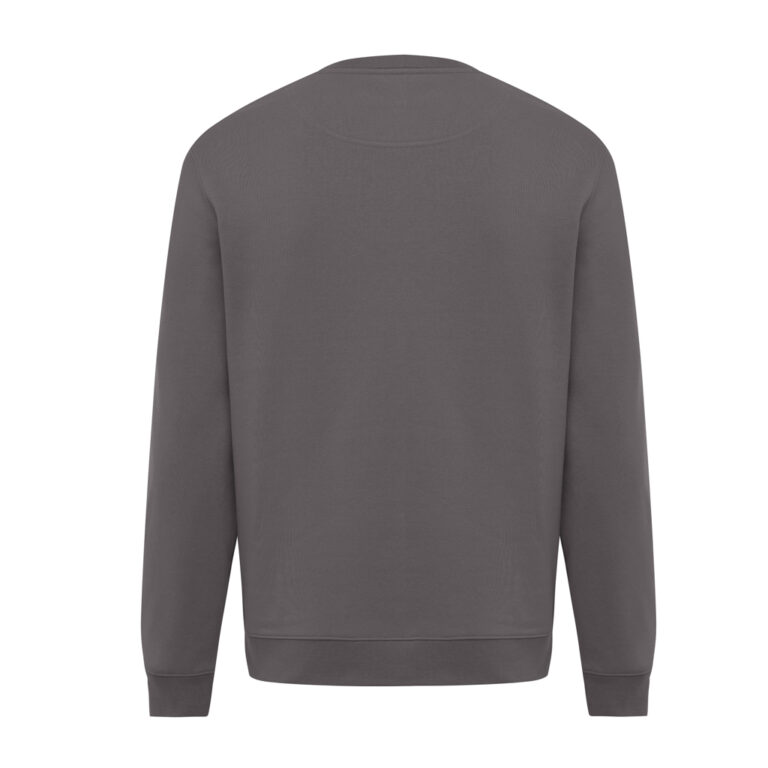 IQONIQ Torla Rundhals-Pullover aus recycelter Baumwolle, anthrazit