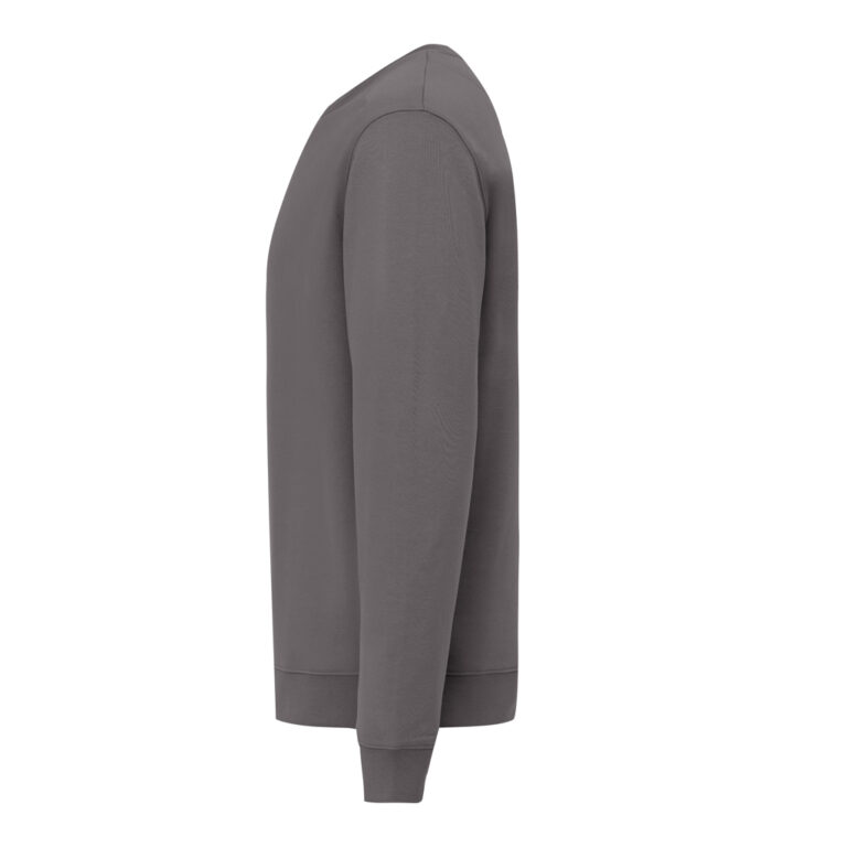 IQONIQ Torla Rundhals-Pullover aus recycelter Baumwolle, anthrazit
