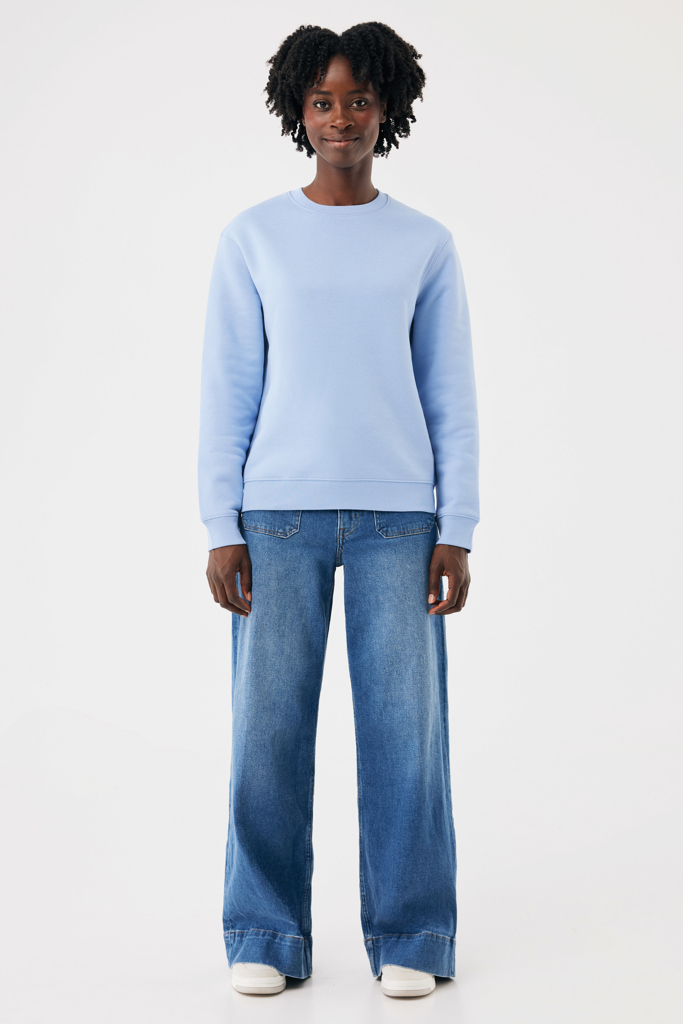 Sudadera de cuello redondo de algodón reciclado Torla IQONIQ, sky blue
