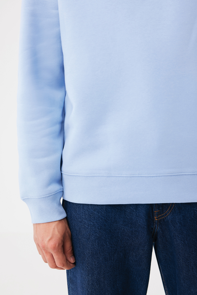 Sudadera de cuello redondo de algodón reciclado Torla IQONIQ, sky blue