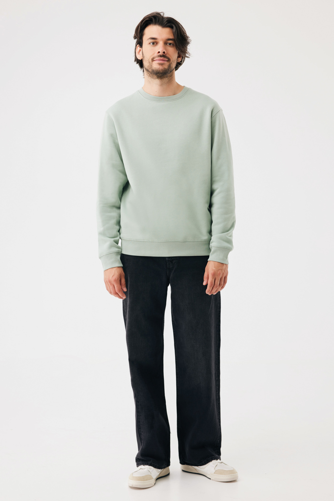 Sudadera de cuello redondo de algodón reciclado Torla IQONIQ, Iceberg green