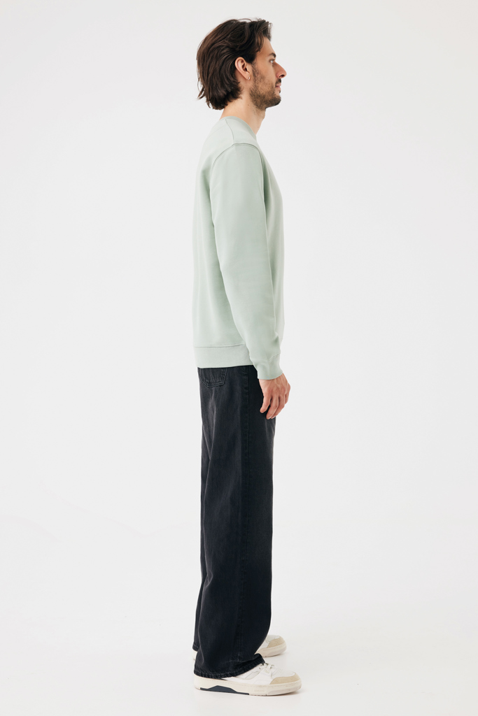Sudadera de cuello redondo de algodón reciclado Torla IQONIQ, Iceberg green