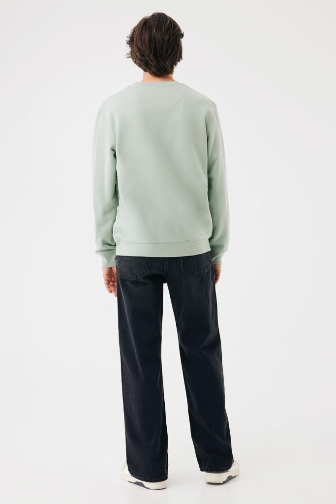 Sudadera de cuello redondo de algodón reciclado Torla IQONIQ, Iceberg green