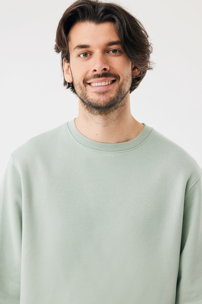 Sudadera de cuello redondo de algodón reciclado Torla IQONIQ, Iceberg green