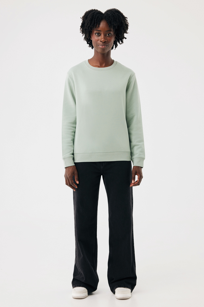 Sudadera de cuello redondo de algodón reciclado Torla IQONIQ, Iceberg green