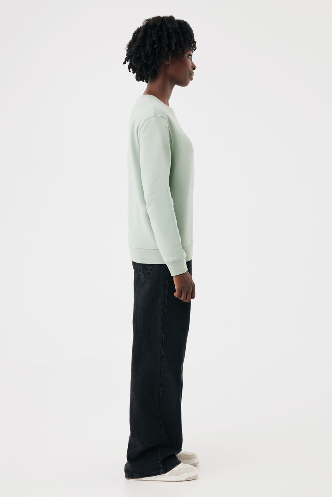 Sudadera de cuello redondo de algodón reciclado Torla IQONIQ, Iceberg green