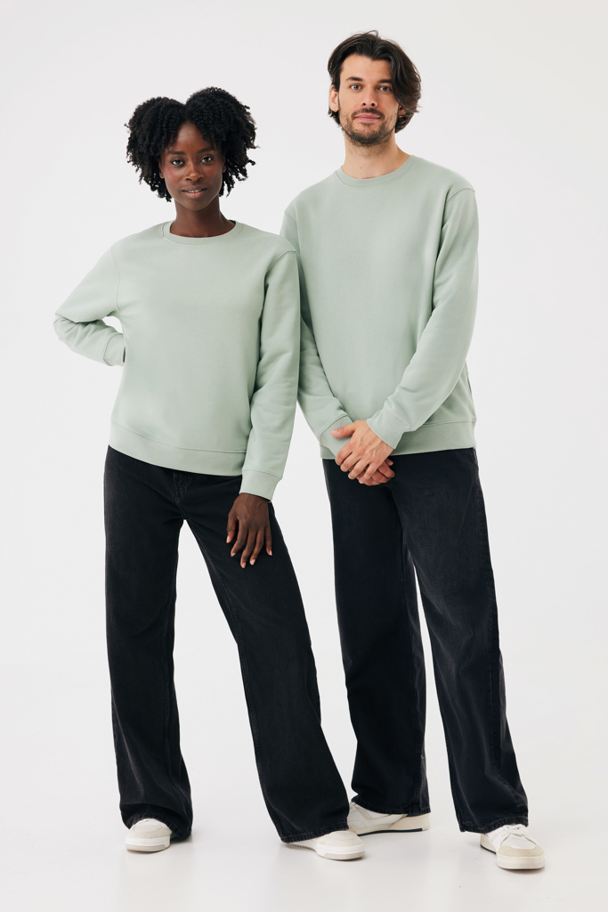 Sudadera de cuello redondo de algodón reciclado Torla IQONIQ, Iceberg green