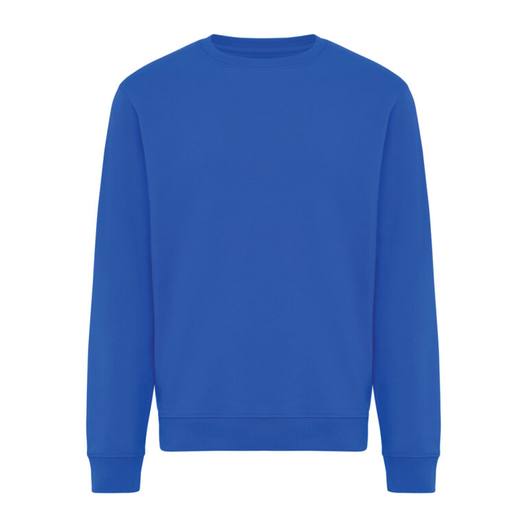 Sudadera de cuello redondo de algodón reciclado Torla IQONIQ, azul real