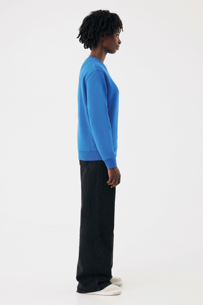 Sudadera de cuello redondo de algodón reciclado Torla IQONIQ, azul real