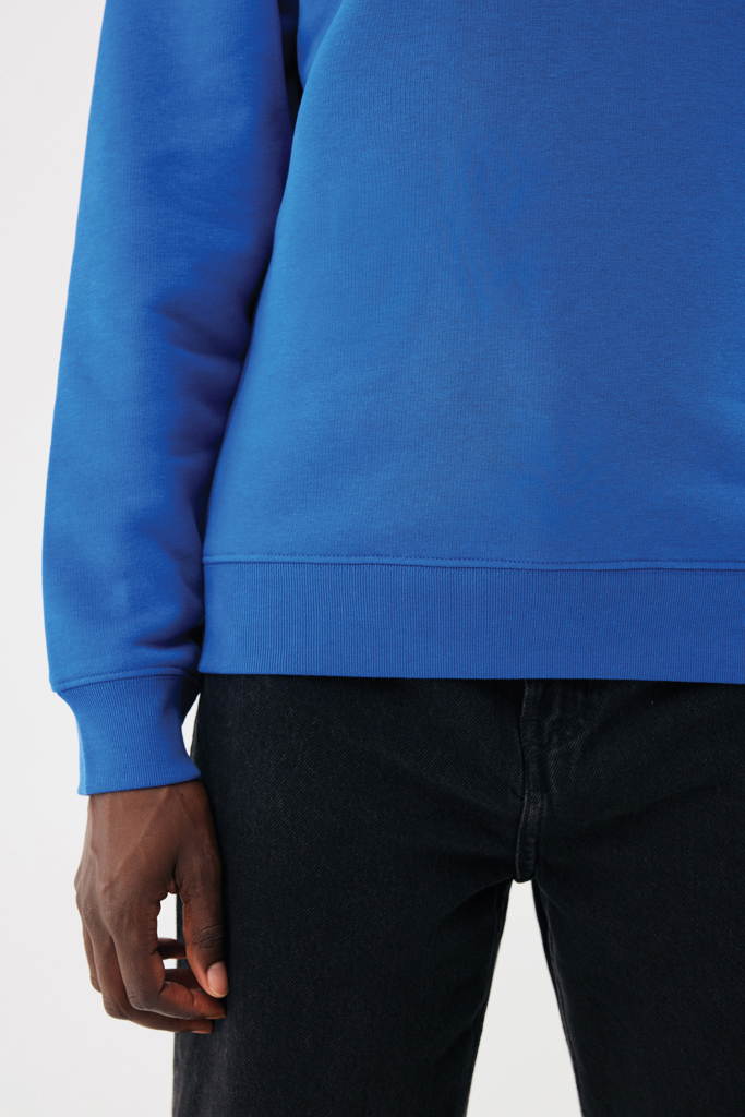 Sudadera de cuello redondo de algodón reciclado Torla IQONIQ, azul real