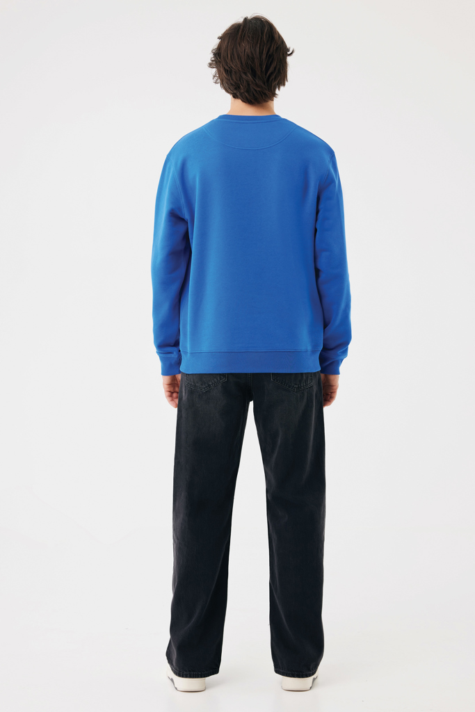 Sudadera de cuello redondo de algodón reciclado Torla IQONIQ, azul real