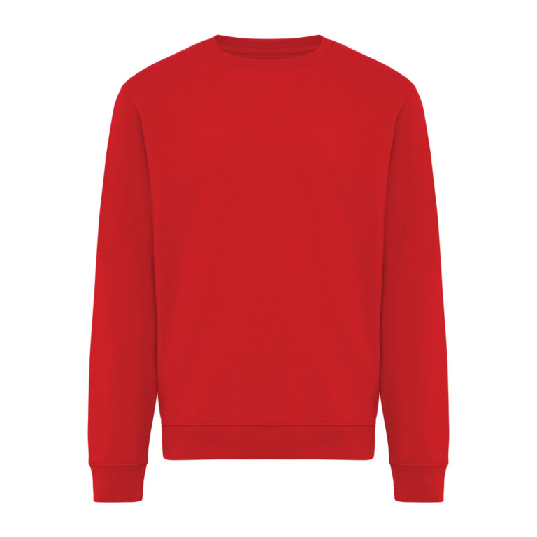 Sudadera de cuello redondo de algodón reciclado Torla IQONIQ, rojo
