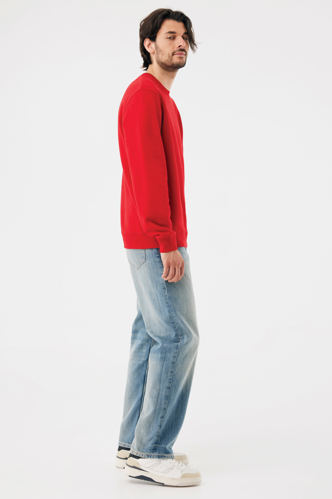 Sudadera de cuello redondo de algodón reciclado Torla IQONIQ, rojo