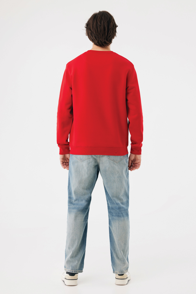 Sudadera de cuello redondo de algodón reciclado Torla IQONIQ, rojo
