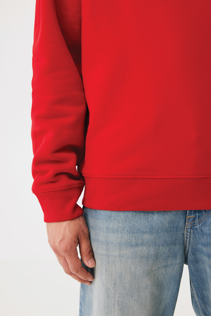 Sudadera de cuello redondo de algodón reciclado Torla IQONIQ, rojo