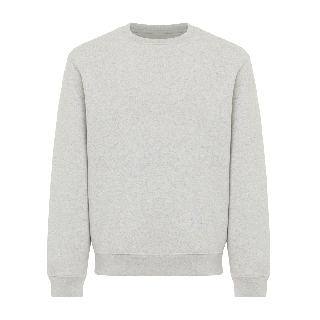 IQONIQ Torla sweatshirt i återvunnen bomull, light heather grey