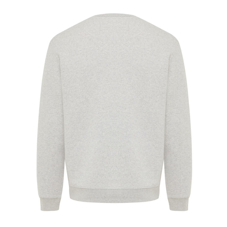 IQONIQ Torla Rundhals-Pullover aus recycelter Baumwolle, light heather grey