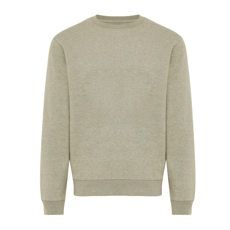 Sudadera de cuello redondo de algodón reciclado Torla IQONIQ, light heather green