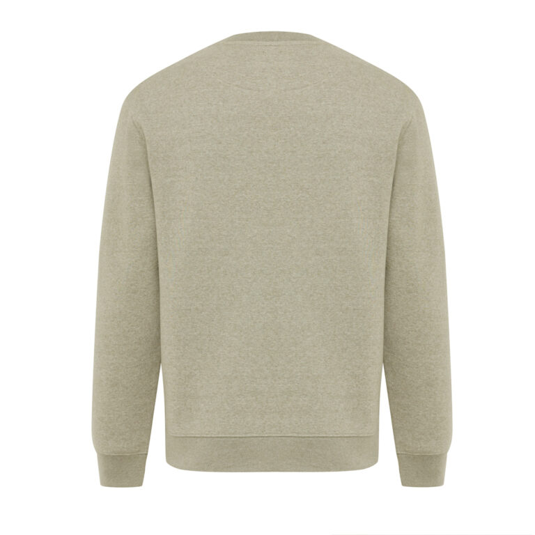 Sudadera de cuello redondo de algodón reciclado Torla IQONIQ, light heather green