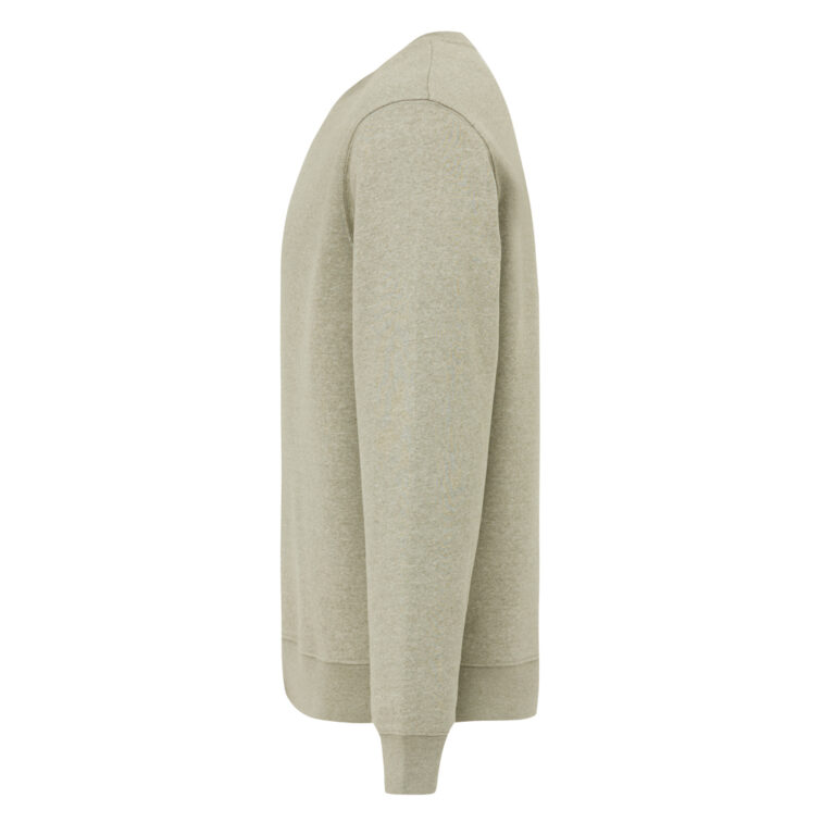 Sudadera de cuello redondo de algodón reciclado Torla IQONIQ, light heather green