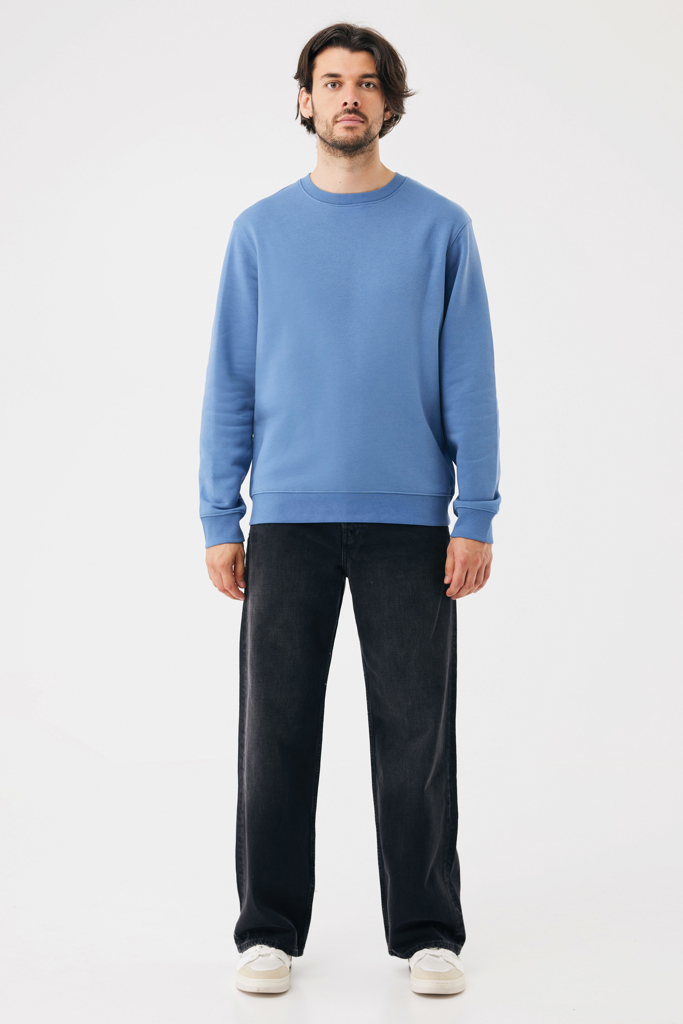 Sudadera de cuello redondo de algodón reciclado Torla IQONIQ, moon blue