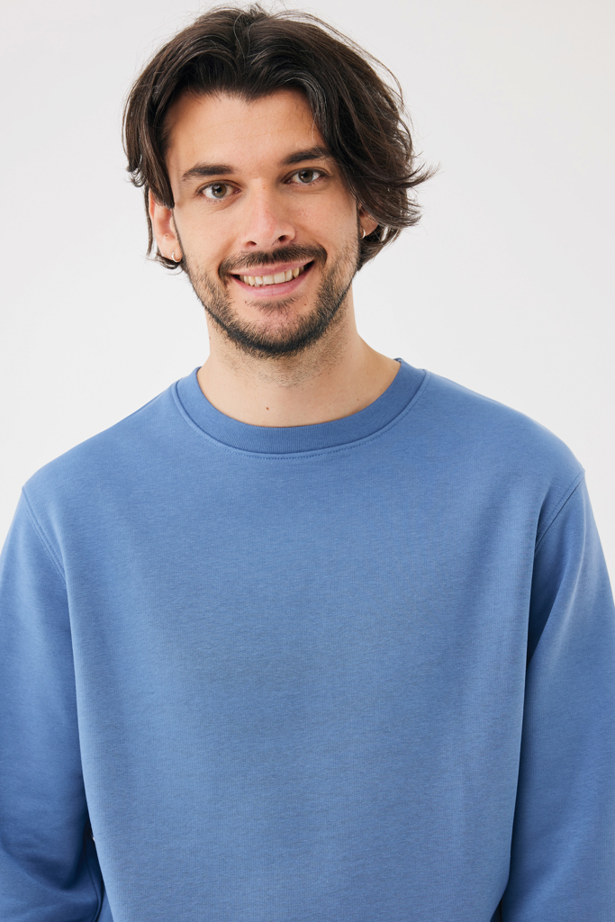 Sudadera de cuello redondo de algodón reciclado Torla IQONIQ, moon blue