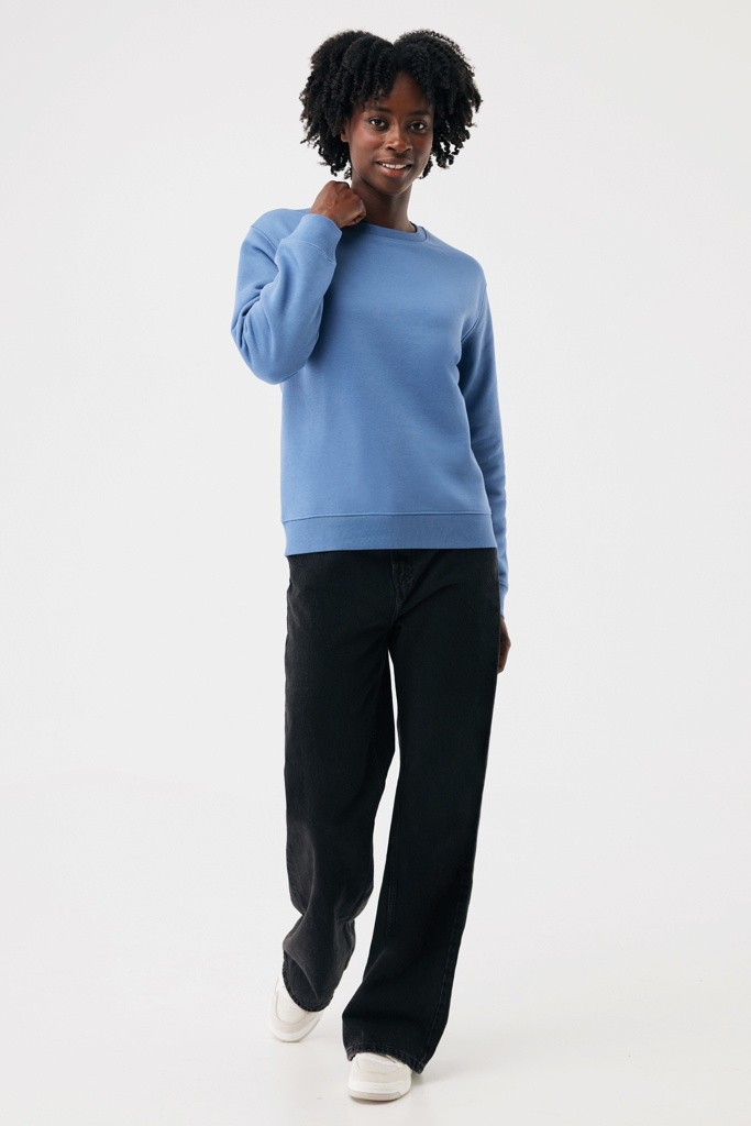 Sudadera de cuello redondo de algodón reciclado Torla IQONIQ, moon blue